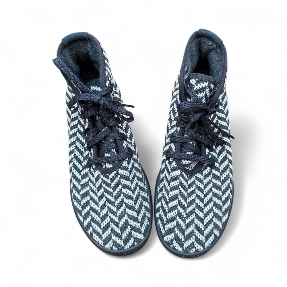 Allbirds Limited Edition High Top Wool Tree Toppers Shoe Gray Patterned Print
